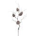 32" Flocked Plastic Pinecone Artificial Stem -Brown/White (Pack of 12) - XAQ069-BR/WH