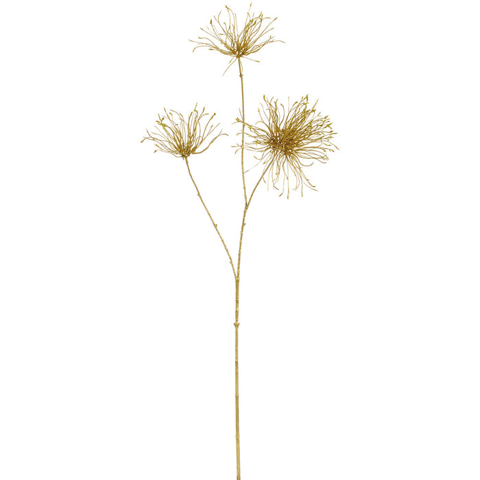 35.5" Glittered Metallic Artificial Pine Stem -Gold (Pack of 12) - XAQ078-GO