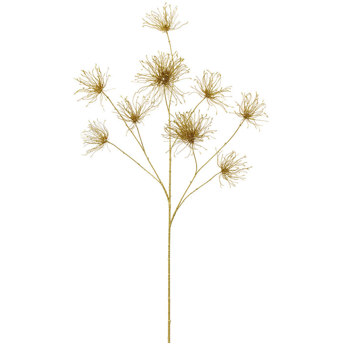51.5" Glittered Metallic Artificial Pine Stem -Gold (Pack of 6) - XAQ079-GO