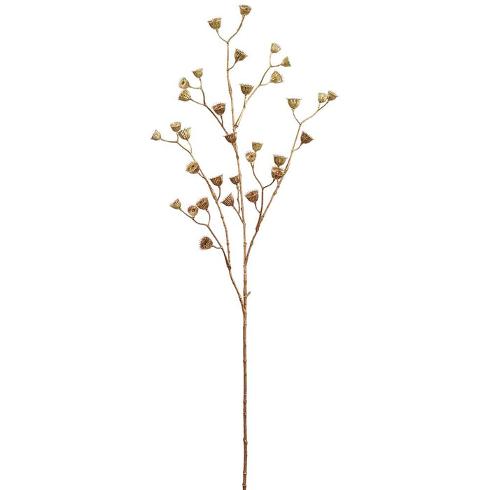 39" Metallic Artificial Abutilon Pod Stem -Copper (Pack of 12) - XAQ091-CP
