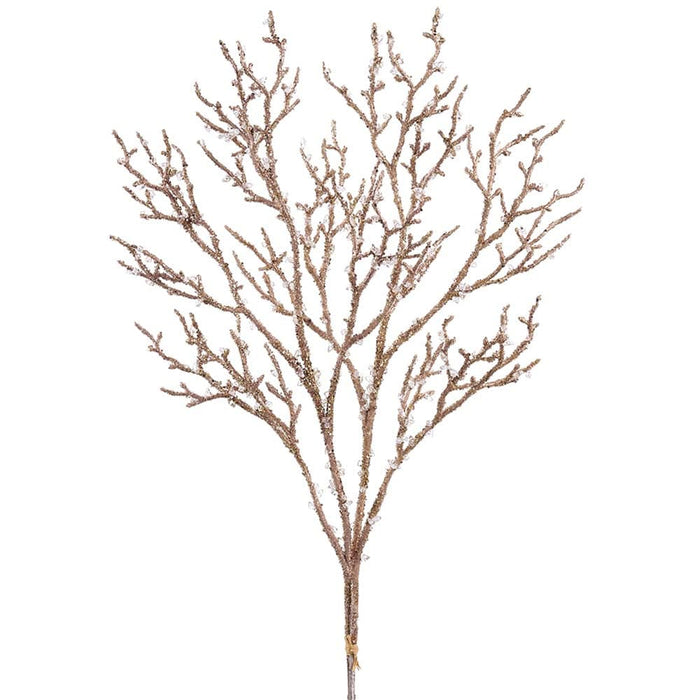 37.5" Glittered Artificial Twig Stem Bundle -Copper (Pack of 6) - XAQ095-CP