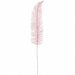 31" Glittered Plastic Feather Artificial Stem -Pink (Pack of 12) - XAQ096-PK
