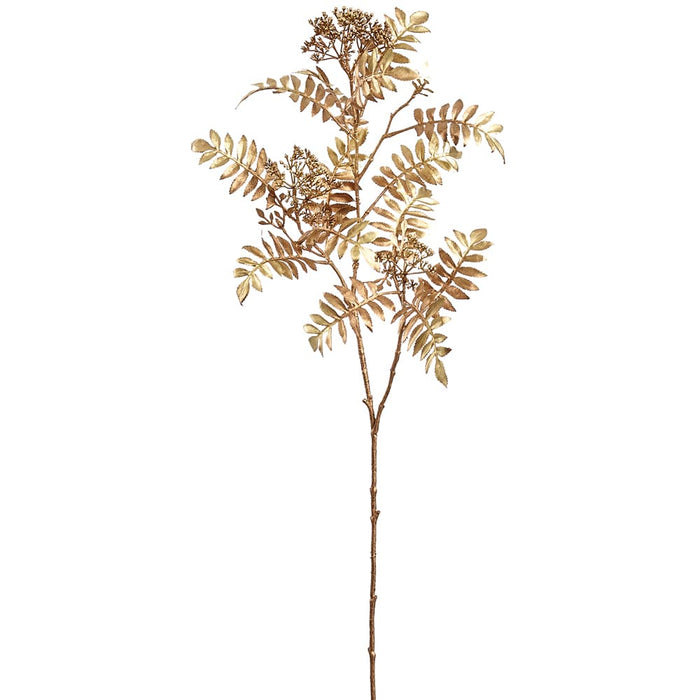 31" Metallic Artificial Sorbus Leaf Stem -Copper (Pack of 12) - XAQ102-CP