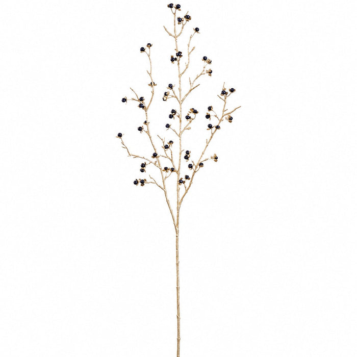 37" Artificial Berry Stem -Black (Pack of 12) - XAQ109-BK