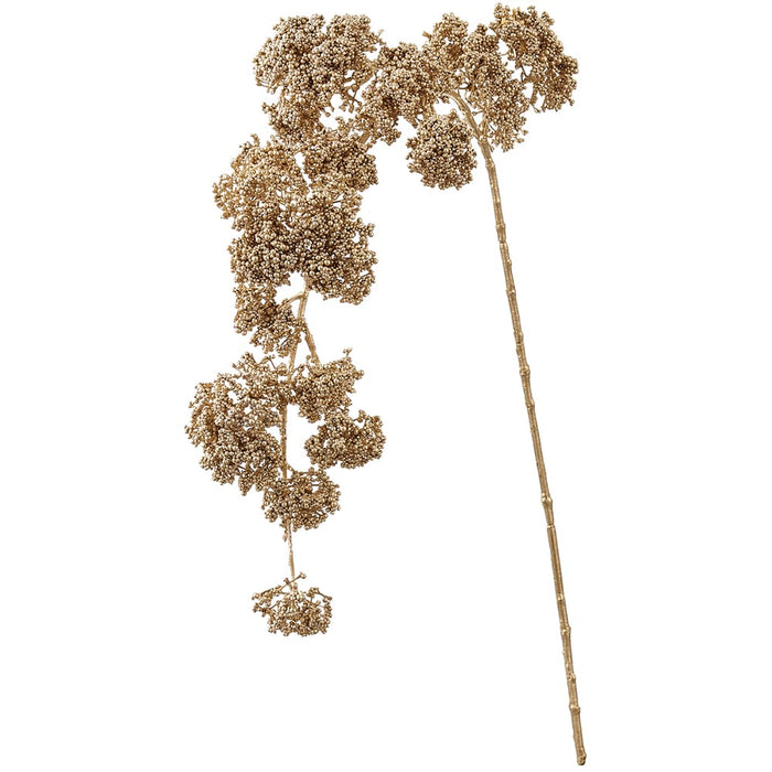 35" Metallic Artificial Viburnum Berry Flower Stem -Gold (Pack of 12) - XAQ114-GO