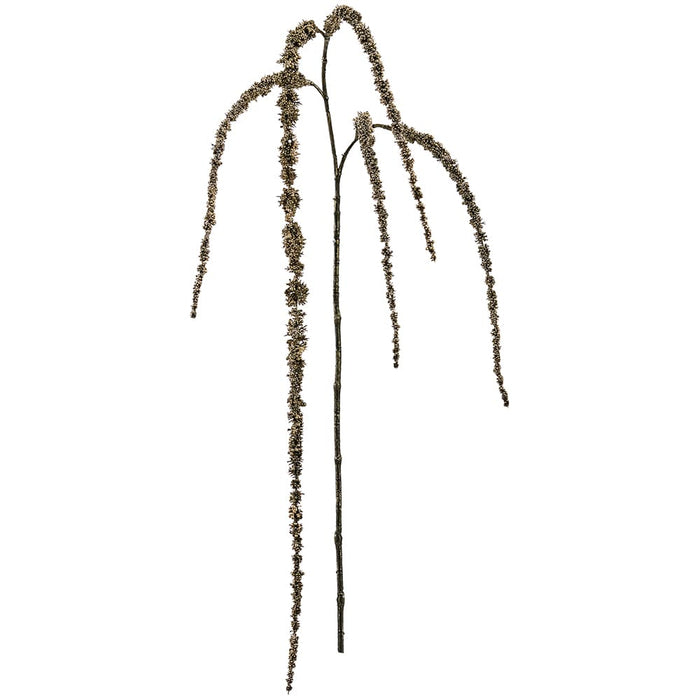 50" Hanging Metallic Artificial Amaranthus Flower Stem -Green (Pack of 12) - XAQ117-GR