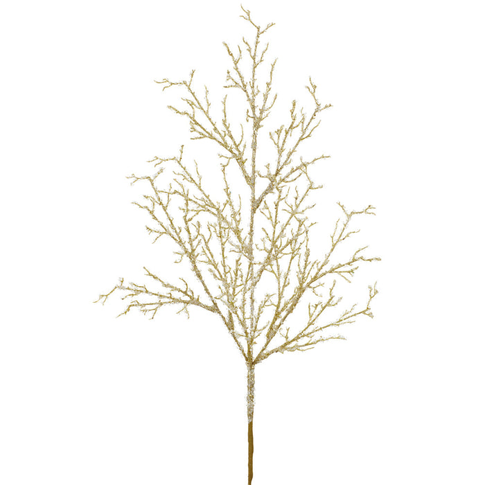29" Iced Artificial Twig Stem -Gold (Pack of 12) - XAQ125-GO
