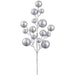 21" Glittered Artificial Ball Stem -Silver (Pack of 12) - XAQ130-SI