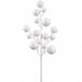 21" Glittered Artificial Ball Stem -White (Pack of 12) - XAQ130-WH