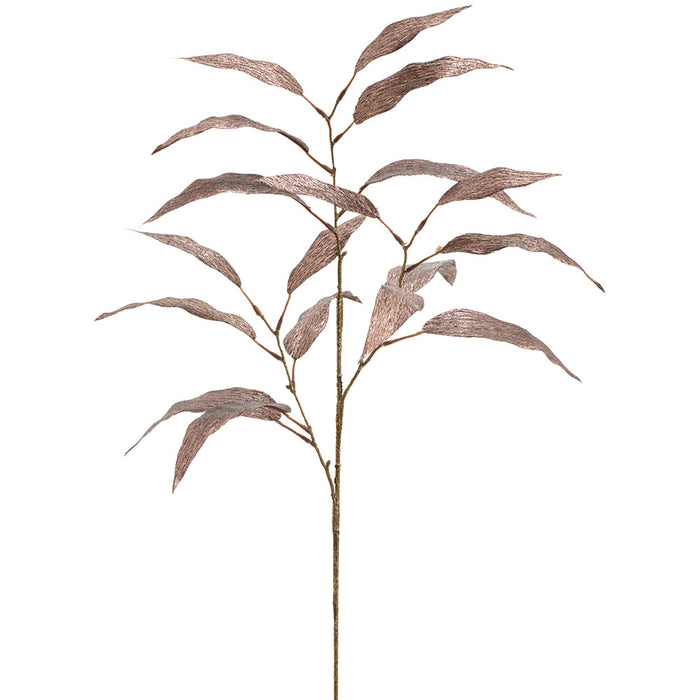 24" Metallic Artificial Eucalyptus Leaf Stem -Purple (Pack of 24) - XAQ133-PU