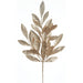 21" Glittered Artificial Bay Leaf Stem -Light Champagne (Pack of 36) - XAQ150-CN/LT