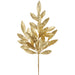 21" Glittered Artificial Bay Leaf Stem -Light Gold (Pack of 36) - XAQ150-GO/LT
