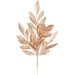 21" Glittered Artificial Bay Leaf Stem -Rose Gold (Pack of 36) - XAQ150-RO/GO
