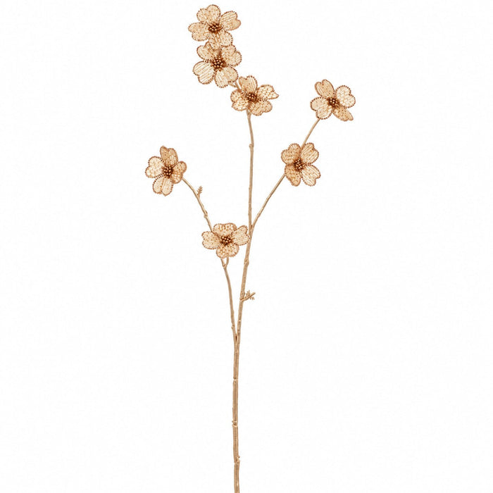 30" Beaded Artificial Blossom Flower Stem -Gold (Pack of 12) - XAQ161-GO