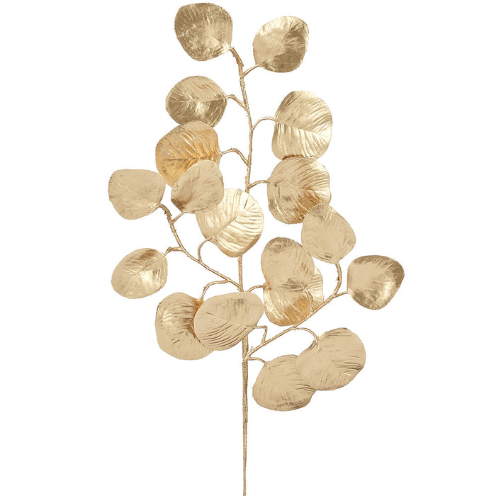 21" Artificial Eucalyptus Leaf Stem -Gold (pack of 36) - XAQ170-GO