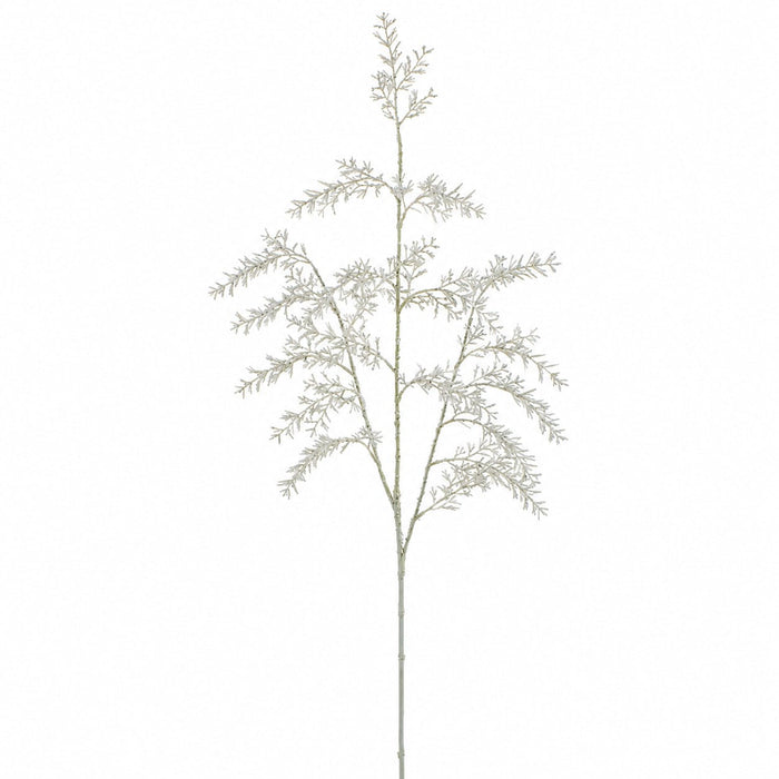 38" Glittered Juniper Artificial Stem -White (Pack of 12) - XAQ174-WH
