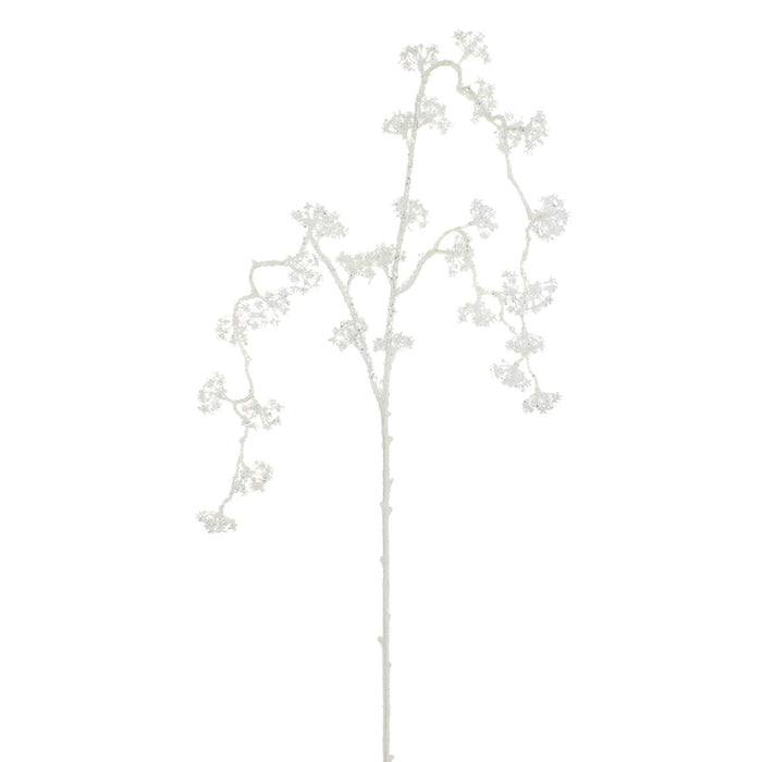 37" Glittered Artificial Amaranthus Flower Stem -White (Pack of 12) - XAQ178-WH