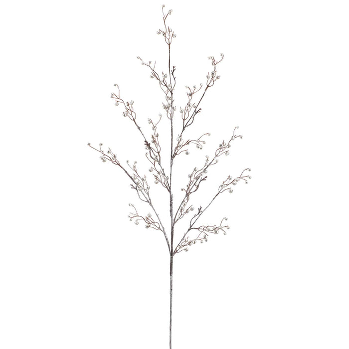 45" Jingle Bell Artificial Stem -Silver (Pack of 12) - XAQ179-SI