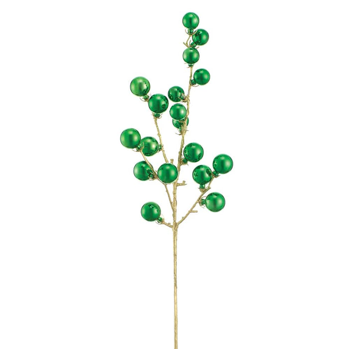 26" Plastic Ball Artificial Stem -Green (Pack of 12) - XAQ187-GR
