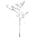 45" Hanging Beaded Teardrop Artificial Stem -Clear/White (Pack of 6) - XAQ205-CW/WH