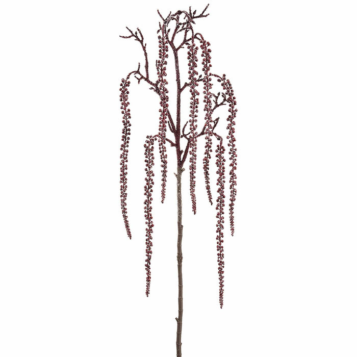 43" Hanging Beaded Artificial Sedum Stem -Burgundy (Pack of 6) - XAQ235-BU