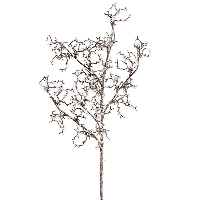 35" Iced Artificial Twig Stem -Brown (Pack of 6) - XAQ246-BR