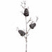 43.5" Flocked Plastic Pinecone Artificial Branch Stem -Brown/White (Pack of 6) - XAQ284-BR/WH