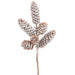 8" Iced Artificial Pinecone Stem Pick -Brown (Pack of 24) - XAQ310-BR