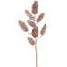 15" Iced Plastic Artificial Pinecone Stem -Brown (Pack of 12) - XAQ312-BR