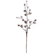 33" Flocked Artificial Pinecone Stem -White/Brown (Pack of 12) - XAQ327-WH/BR