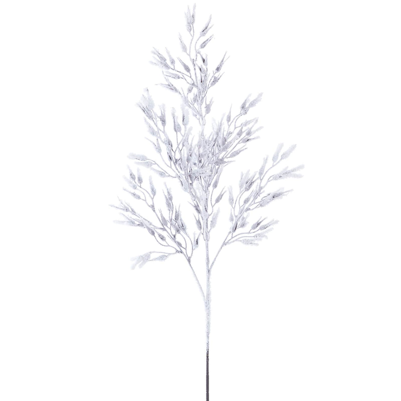 36" Flocked Artificial Wheat Grass Stem -White (Pack of 12) - XAQ408-WH