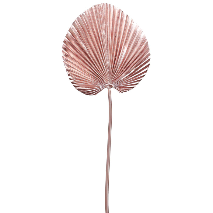 31" Metallic Artificial Palm Leaf Stem -Rose Gold (Pack of 12) - XAQ418-RO/GO