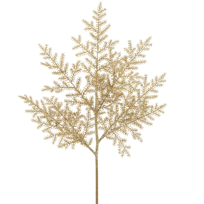 31" Glittered Artificial Pine Stem -Gold (Pack of 12) - XAQ422-GO