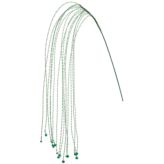 48" Hanging Tinsel Artificial Stem With Jingle Bells -Green (Pack of 12) - XAQ587-GR