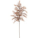 45" Beaded & Flocked Artificial Spruce Stem -Brown/White (Pack of 12) - XAQ597-BR/WH