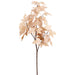 40" Beaded & Flocked Artificial Maple Leaf Stem -Tan/White (Pack of 12) - XAQ600-TN/WH