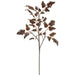 35" Beaded & Flocked Artificial Perilla Leaf Stem -Brown/White (Pack of 12) - XAQ603-BR/WH