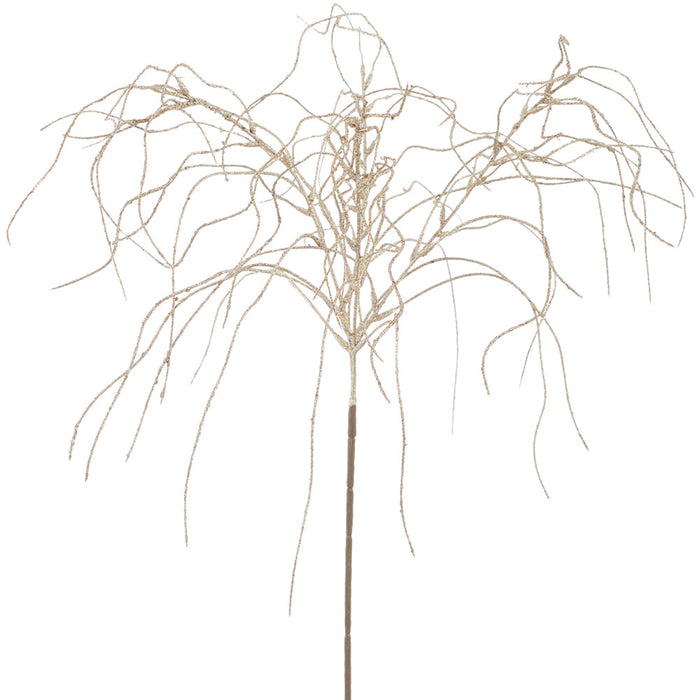 33" Glittered Artificial Grass Stem -Gold (Pack of 12) - XAQ606-GO