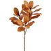 44" Glittered Artificial Magnolia Leaf Stem -Brown/Gold (Pack of 12) - XAQ611-BR/GO