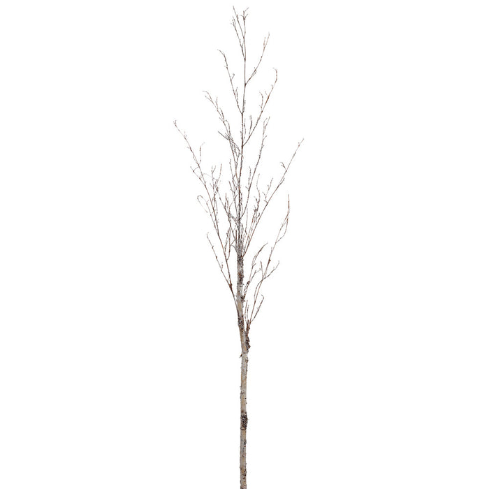 58" Flocked Artificial Birch Branch Stem -White/Brown (Pack of 12) - XAQ614-WH/BR