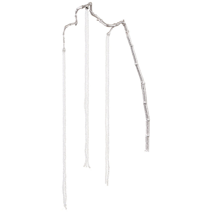 40" Hanging Diamond Artificial Amaranthus Flower Stem -Clear (Pack of 12) - XAQ624-CW