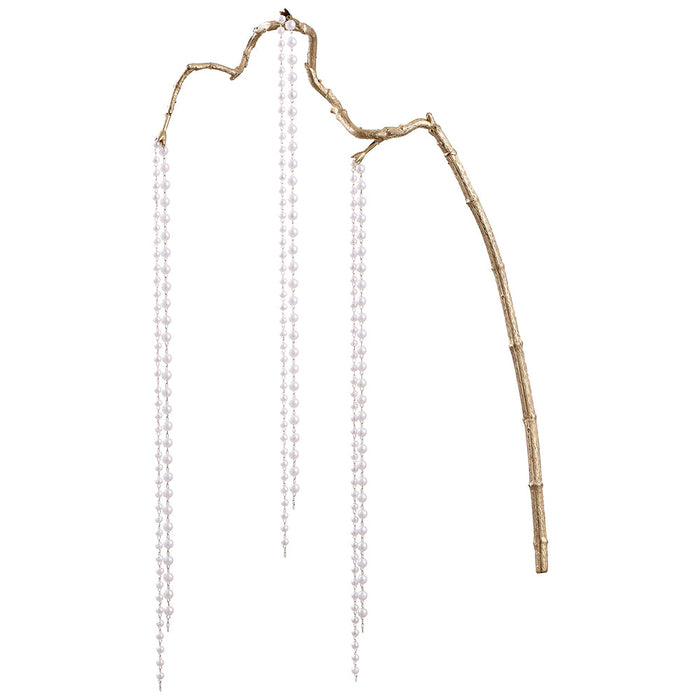 40" Hanging Diamond Artificial Amaranthus Flower Stem -Pearl (Pack of 12) - XAQ625-PEA