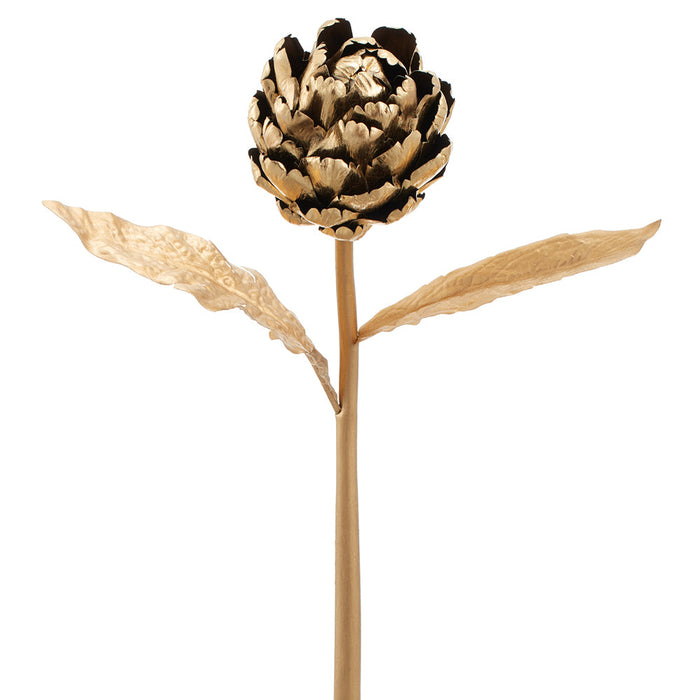 25" Metallic Artificial Artichoke Stem -Gold (Pack of 12) - XAQ626-GO