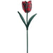 20" Plaid Artificial Tulip Flower Stem -Red (Pack of 12) - XAQ665-RE