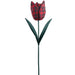 40" Plaid Artificial Tulip Flower Stem -Red (Pack of 8) - XAQ667-RE