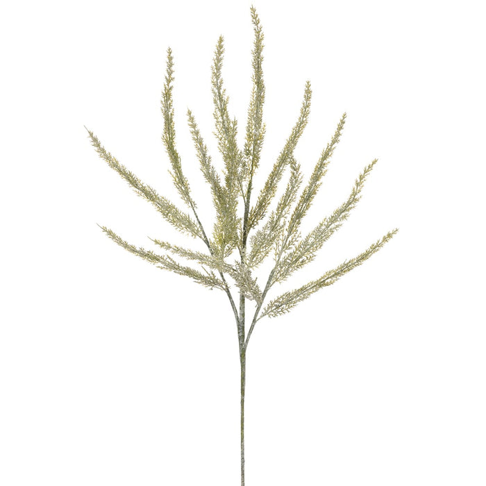 30" Glittered Artificial Reed Grass Stem -Light Green (pack of 12) - XAQ756-GR/LT