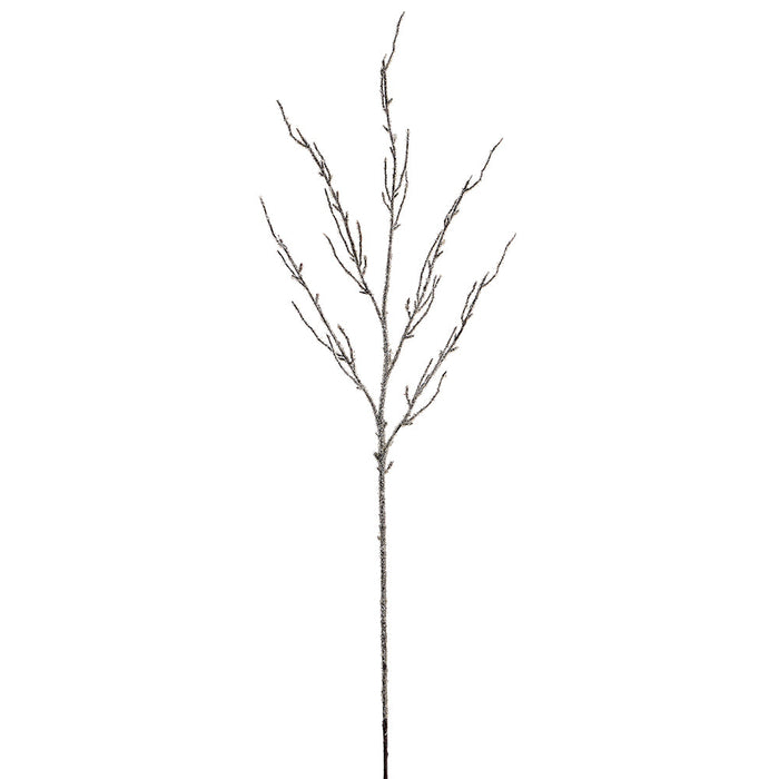 35" Glittered Artificial Twig Stem -Brown (Pack of 12) - XAQ806-BR
