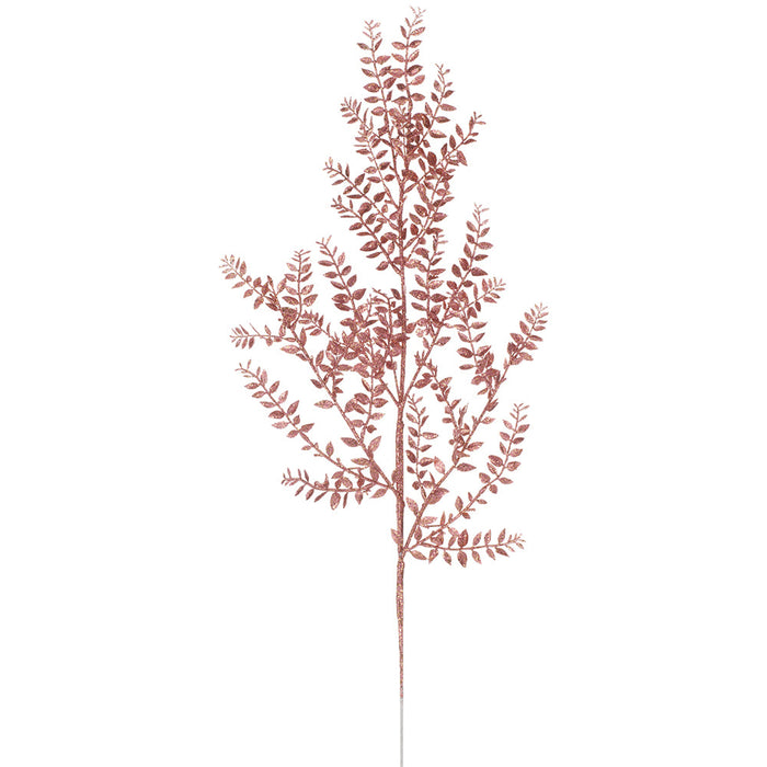 30" Glittered Artificial Mini Smilax Leaf Stem -Mauve (Pack of 24) - XAQ832-MV