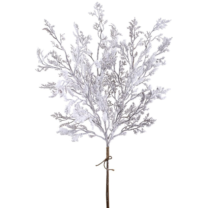 29.5" Flocked Artificial Twig Stem Bundle -White (Pack of 6) - XAQ942-WH