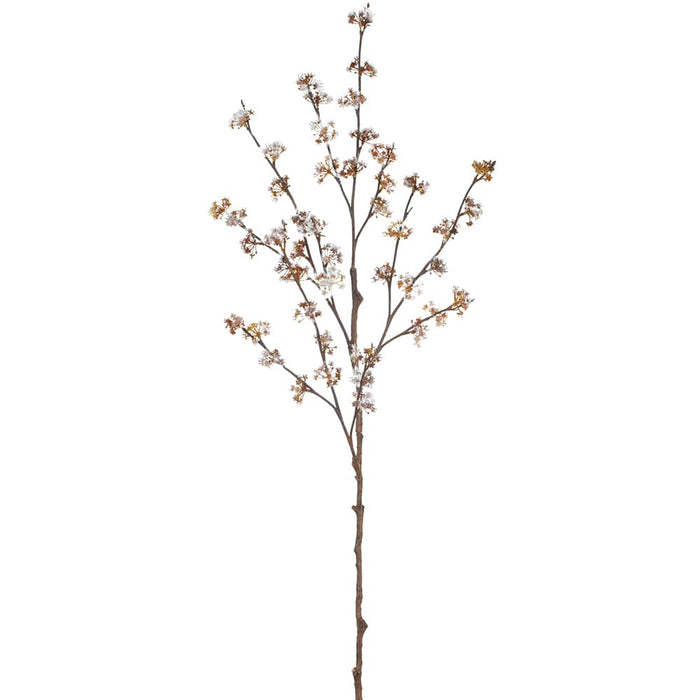 37.5" Flocked Artificial Starcluster Twig Stem -Brown/White (Pack of 12) - XAQ950-BR/WH